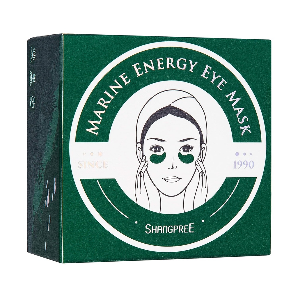 SHANGPREE Eye Mask (30 par Budd60 masker), under øjenplastre, Premium Koreansk hudpleje (Marine Energy)