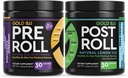 Guld BJJ PreRoll og PostRoll Jiu Jitsu Supplement Bundle