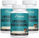 2400 MG Liposomal Glutathione Softgels, Max Absorption, Active Form L-Glutathione Reduced (GSH), with Hyaluronic Acid, Resveratrol, Master Antioxidants for Detox, Brain, Immune System, 180 Softgels