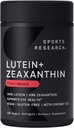 Sport Research ® Lutein og Zeaxanthin Capsules - Eye Health Support Made with Lute- Gen ® and Organic Coconut Oil - Vegan Friendly & Non- GMO Verified - 120 Veggie Softgels