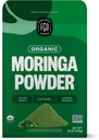 FGO Organic Moringa Oleifera Leaf Powder, 16oz Bulk Resealable Pouch, Sourced from India, Non- GMO, Packaging May Vary (pakke med 1)