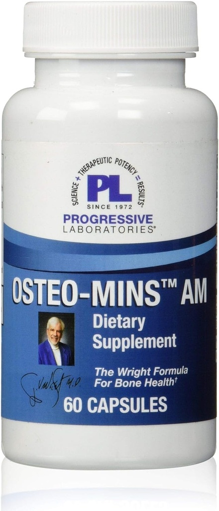 Progressive Labs Osteo- Mins AM tillæg, 60 Tæl efter Progressive Labs