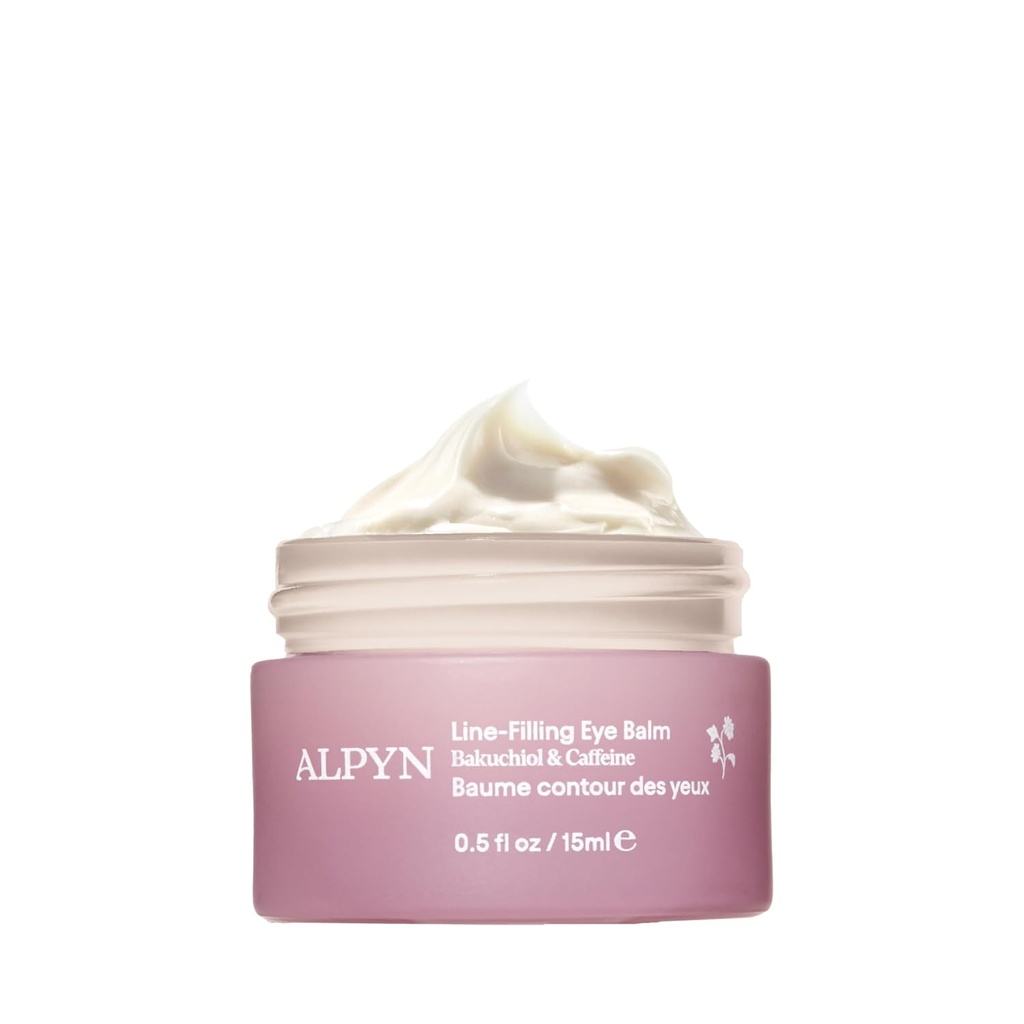 Alpyn line- påfyldning øje Balm med Bakuchiol & koffein, Reducer udseendet af fine linier & wrinkler, Minimere udseendet af Puffiness & Target mørke cirkler, 0,5 oz / 14 ml