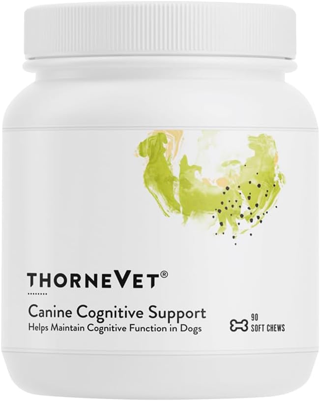 ThorneVet Canine Cognitive Support Soft Chews for Dogs - Great Tasting Health Supplement med B Vitaminer og antioxidanter til at støtte Den hjerne sundhed af din senior hund - 90 Soft Chews