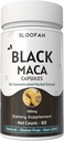 Black Maca Capsules 500mg | 10:1 Extract Powder | Concentrated Herbal Supplement | Non-GMO, Gluten-Free, Maca Root Extract | Premium Herbal Nutrition (60 Count (Pack of 1))