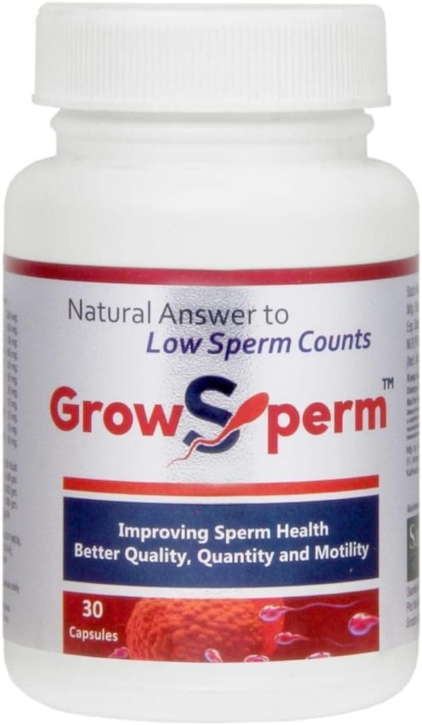 Grow Sperm Veg kapsler naturlige svar på lav sperm tal - mandlig fertilitet supplement - sperm tal og motilitet støtte