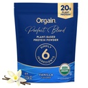 Orgain Organic Vegan Perfect Blend Protein Powder, 20g Clean Plant Protein, 6 Ingredienser, < 1g Sukker, Gluten Free, Non- GMO; Ingen kunstige Aromaer, Stevia Extract, Dairy eller Soy Ingredients - Vanilla