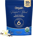 Orgain Organic Vegan Perfect Blend Protein Powder, 20g Clean Plant Protein, 6 Ingredienser, < 1g Sukker, Gluten Free, Non- GMO; Ingen kunstige Aromaer, Stevia Extract, Dairy eller Soy Ingredients - Vanilla