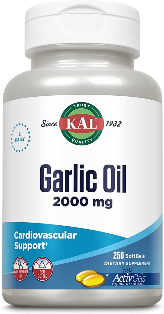 KAL Hvidløgsolie 2000 Softgels, 250 Greve