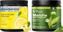 KEY NUTRIENES Deal Bundle - Lemonade Electrolytes Powder (90 Servere) + Matcha Powder med Elektrolytes for Hydration og Energi (20 Servere)