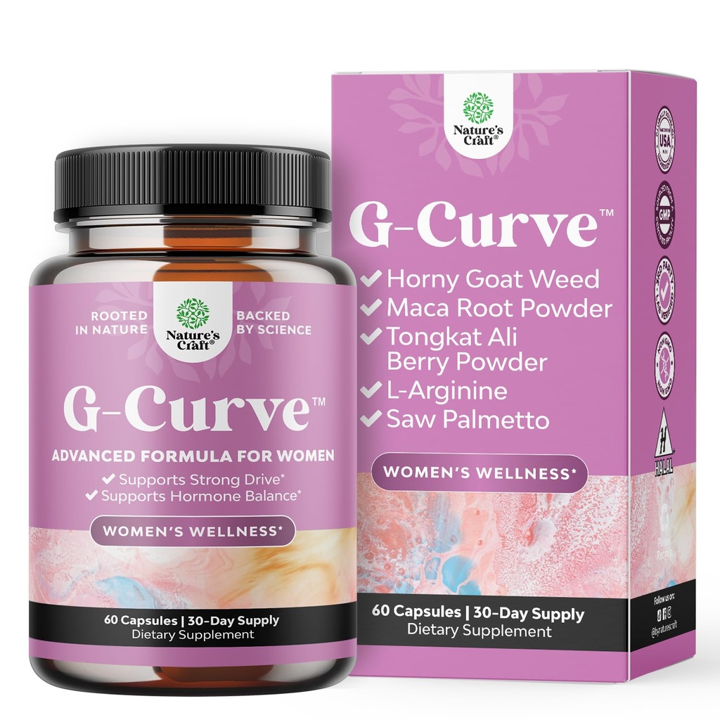 G- Curve Bryst og Butt Enhancer Pills kan støtte Volaptuous Curves - Urte Enhancement Pills med Horny Goat Weed for kvinder Saw Palmetto Extract og L- Arginin * Resultater Kan Vary