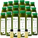 7 Day Green Juice Cleanse by Raw Fountain, All Natural Raw, Vegan Detox, Cold Pressed Juice, 42 Bottles 12oz, 3 Ginger Shots