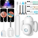 BEBIRD Home 30S Ear Care System - Ear Canal Cleaner med Fleksibelt Scope FHD kamera, UVC LED Light, Visual Ear- Drops Dropper, Wax Removal Tweeters Tool til Clean Ear, 3 sæt Rengøring Kits til voksne / børn