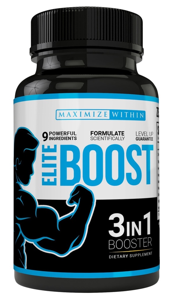 Maksimum Slim Elite Boost 3 i 1 Formel naturligt fremmer Testosteron Libido, energi, muskelmasse & Stamina, kraftfulde ingredienser Veggie kapsler