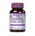 Bluebonnet Nutrition Chelated Iron 18 mg - non- constipating Iron - Soy- Free, Gluten- Free, Non- GMO, Kosher Certified, Dairy- Free, Vegan - 90 Vegetabilske kapsler, 90 Servering