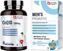 NATUR TARGET Probiotika til mænd 60 milliarder CFUs14 Stammer & CoQ10 200mg Softels med PQQ Antioxidant til hjerterytme og energiproduktion