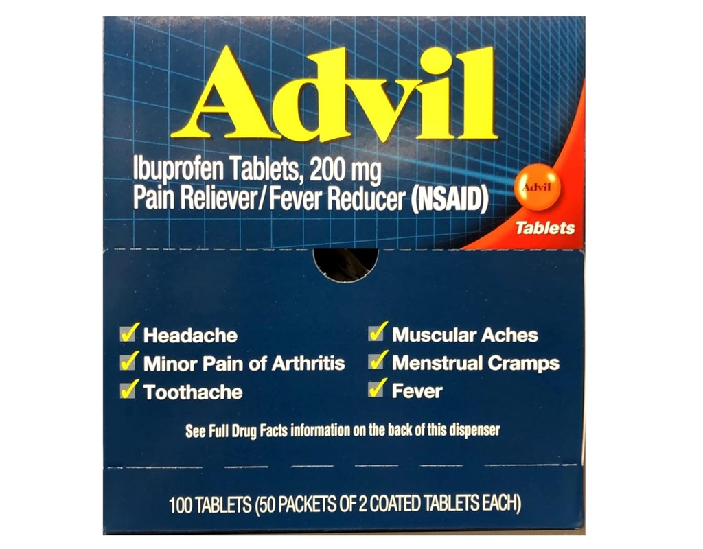 Advil Pain Reliever / Feber Reducer Overtrukket Tablet Refill
