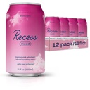 Recess Mood Magnesium & Adaptogen Drink, Afslapning Drikkevarer, 12 Unse (Black Cherry, 12 pack)