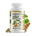 GreeNatr Ginko Biloba & Panax Ginseng Supplement - Rød Ginseng Brain Supplement til hukommelse og fokus - Ginkgo Biloba Kosttilskud til god vision, immunsystem og forbedret blodgennemstrømning - 60 tabletter