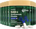 NAD Supplement, NAD Nicotinamid Riboside 900 Mg for mænd og kvinder, Liposomal NAD + Supplement med Nicotinamid Riboside, Resveratrol & Quercetin, Energy, Boost NAD +, 800 Kapsler
