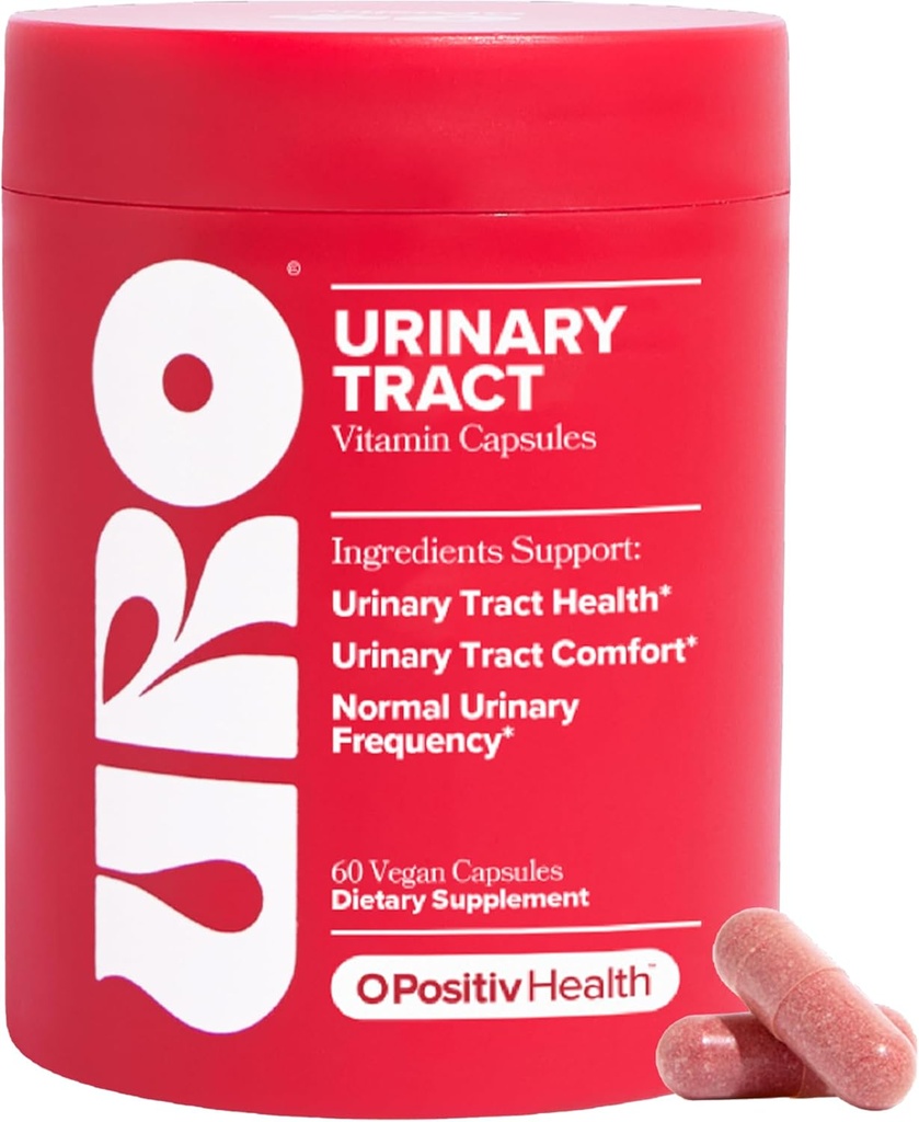 O Positiv URO Urinary Tract Health Supplement for Women, 60 Count (Pack of 1) - Urinary Support Vitaminer med Pacran Complete Cranberry Extract, D- Mannose, & C-vitamin - Vegan & Gluten- Free