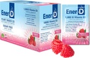 Energi- D sukker fri Multivitamin Drink Mix - Vitamin D3 pulver til vand, elektrolytter pulver ingen sukker, hydrering Boost Pakninger, Zero Sugar, Vitamin D3 Supplement flydende mix - Hindbær, 24 Greve