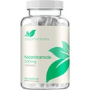 Vitamin B3 Nicotinamid 500mg - Høj Absorption Form af vitamin B3 Niacin Flush Gratis for Hør Skin Brain og energistøtte - NAD Precursor - Lavet i en cGMP American Facility (180 Servere)