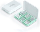 Daily Pill Organizer, Pill Box til purse - Dtouayz rejse pill sag, Vitamin supplement og Medicin Dispenser Vandtæt 6 Segment Medicine Holder, Ugentlig Stor Pill Container