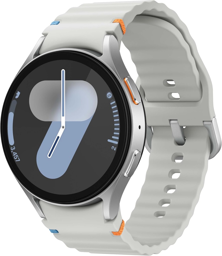 Samsung Galaxy Watch 7 44mm LTE AI Smartwatch w / Energy Score, Wellness Tips, Heart Rate Tracking, Sleep Monitor, Fitness Tracker, 2024, Sølv [US version, 1Yr producent garanti]