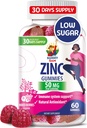 Zink gummier til voksne - Zink tyggetøj til immunforsvar - kraftfulde naturlige antioxidant non-GMO supplement til børn mænd kvinder voksne
