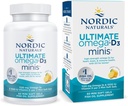 Nordiske Naturals Ultimate Omega Mini D3, Lemon Flavor - 60 Mini Soft Gels - 1120 mg Omega-3 + 1000 IE D3- vitamin - EPA & DHA - fremmer hjerne & hjerte sundhed - 30 Servere