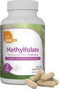 Zahler Methylfolat - Understøtter sund føtal udvikling og genetisk sundhed - Metyleret folinsyre fra 1000 mcg DFE L- Methylfolat - Kosher Non GMO methylfolat supplement for kvinder (120 kapsler)