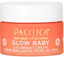 Pacifica Glow Baby Brightening Eye Cream - C-vitamin under Eye Cream for mørke cirkler & Puffiness, Coffeine- Infunded Eye Brightener til trætte øjne Fragrance- Gratis 0,5 oz Clean Vegan Dermatolog Testet