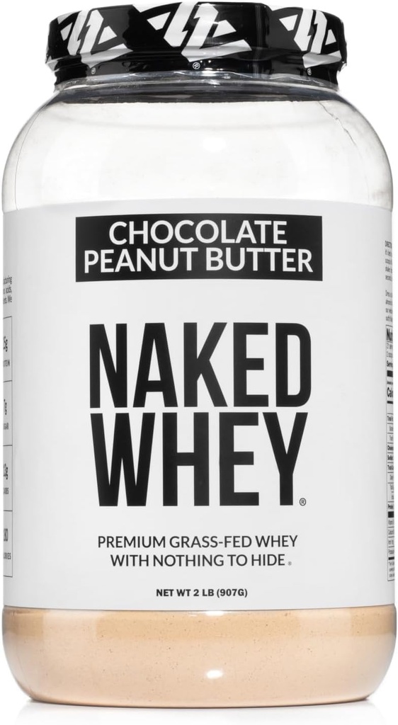 NAKED Whey Chokolade Peanut Butter Protein Powder, Græs Fed Whey, Ingen GMO, Ingen Soy, og Gluten Gratis. Intet Kunstigt, Støtte vækst og inddrivelse - 21 Servere