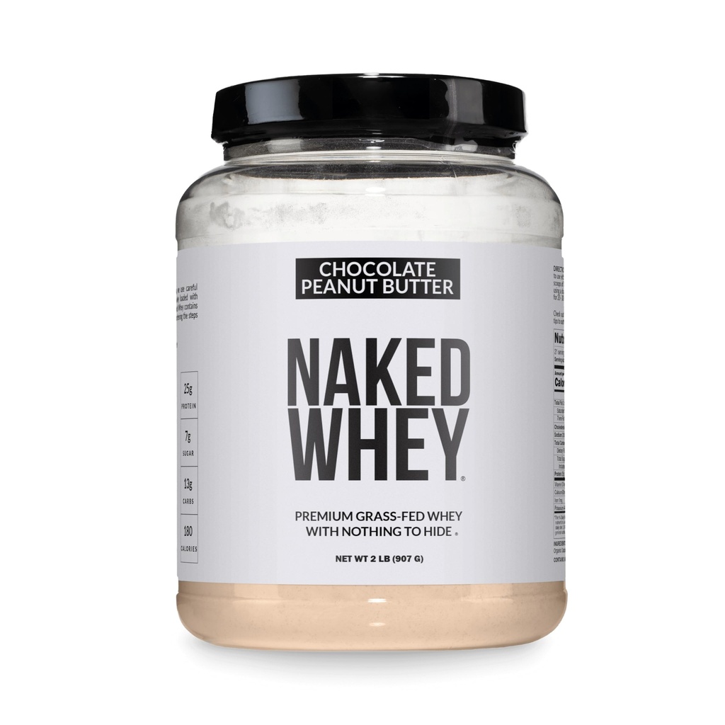 NAKED Whey Chokolade Peanut Butter Protein Powder, Græs Fed Whey, Ingen GMO, Ingen Soy, og Gluten Gratis. Intet Kunstigt, Støtte vækst og inddrivelse - 21 Servere