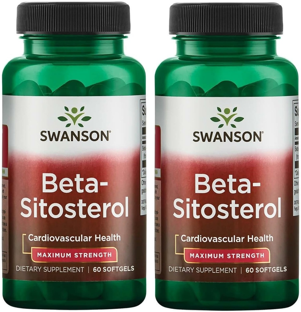 Swanson Beta sitosterol - Plant Sterol Formel - (60 kapsler, 160mg Hver) (2 pakke)