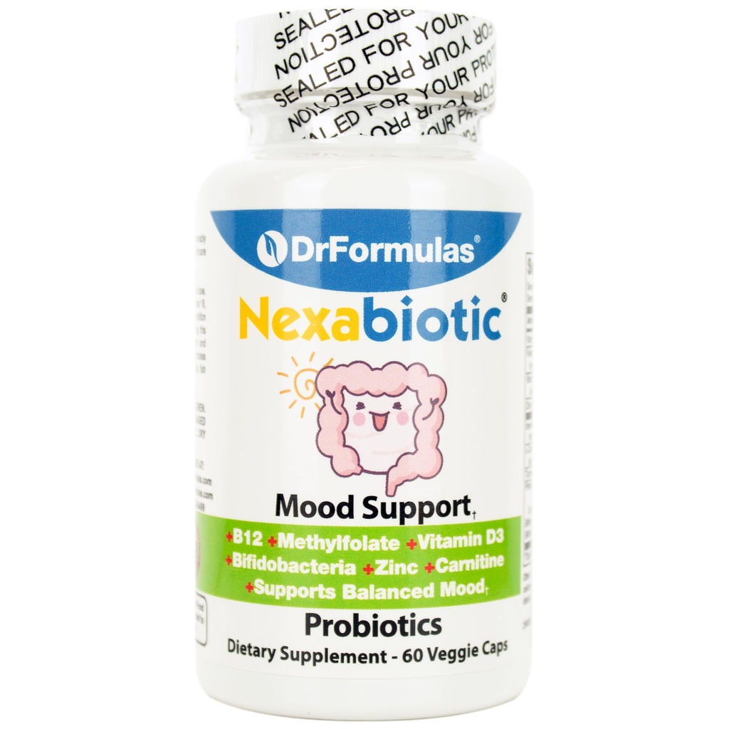 DrFormulas Mood Boost Probiotika med Stress B Complex Vitaminer til børn, kvinder, mænd