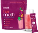 Root 'd Multivitamin Powder til kvinder - 25 vitaminer og mineraler med 3X Electrolytes, 9 Organic Superfoods, Probiotika & enzymer, Sugar- Free Multivitamin & Hydration