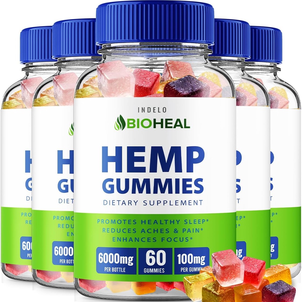 BioHeal Hemp Gummies - with Hemp Seed Extract Bio Heal Hemp Gummies Tinnitus Herbal Supplement, Health and Wellness Support, All Natual Hemp Gummy Advanced Formula (5 Pack - 30 Gummies)