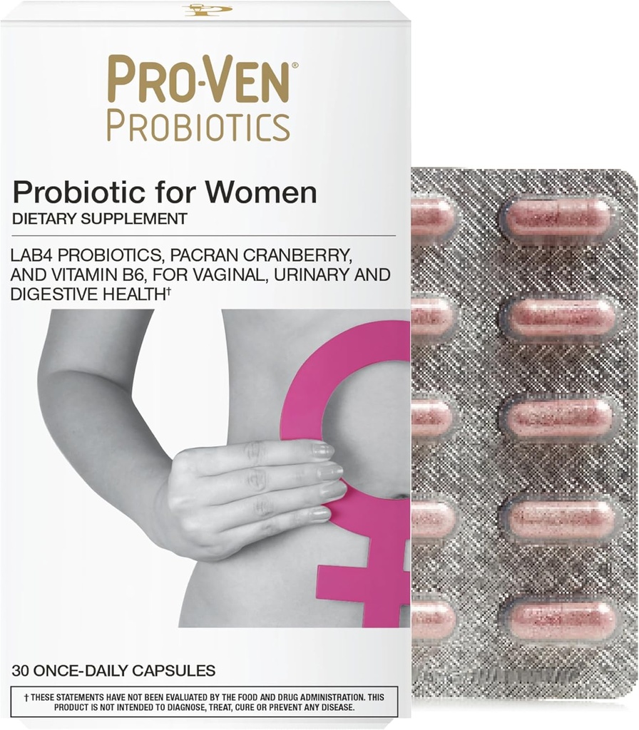 Probiotika til kvinder: 124; 17,5 Millioner CFU = 124; Vaginal, Urinære Tract & fordøjelsessygdomme: 124; Lactobacillus Acidophilus, Cranberry & Vitamin B6; 30 Kapsler: 124; Vegetar, Gluten Free & Lactose Free
