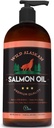 Wild Alaska Salmon Oil for hunde, katte og kæledyr - 100% Natural Omega-3 Fish Oil Supplement med DHA og EPA fremmer Hip og fælles funktion, Sund hud og Coat (32 oz)