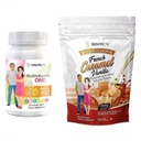 BariatricPal 30- Day Bariatric Vitamin Bundle (Multivitamin ONE 1 per dag! med 45mg Jern Chewable - Orange Citrus og Calcium Citrat Soft Chews 500mg med Probiotika - Fransk Caramel Vanilla)