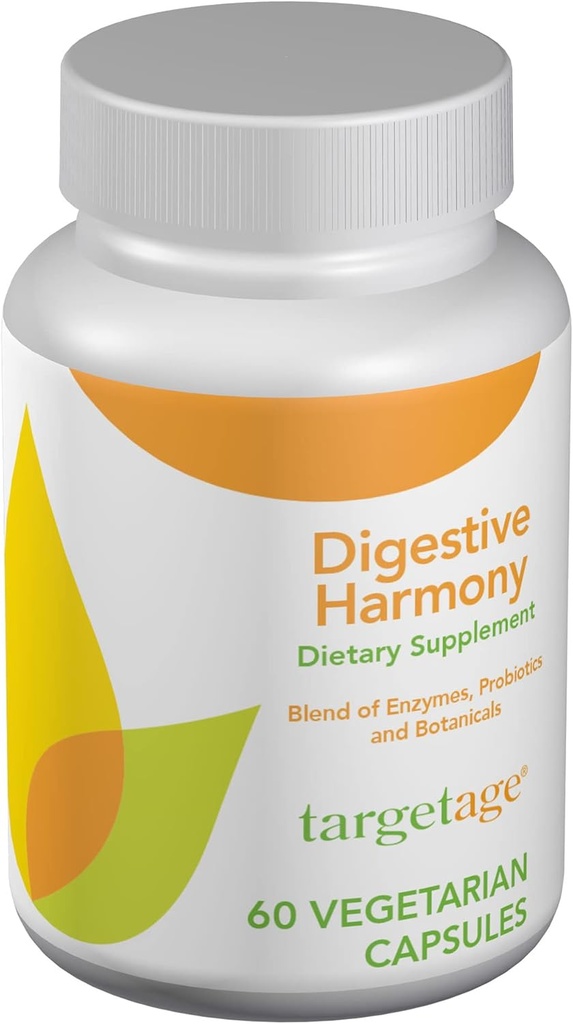 Targetage® by Maison Beljanski® - Digestive Harmony Dietary Supplement - Probiotics, Botanicals and Enzymes for Digestive Health - 60 Capsules