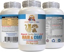Hund hår og hud kosttilskud - Kæledyr hår og Coat Boost - for hunde og katte - Understøtter sunde hår negle - Hund Vitamin c - 1 flaske (60 tabletter)