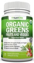 Organic Super Green Kapsler - Frugt og grøntsager kosttilskud - 120 Greve - 28 USDA Organic & Vegan Premium Ingredienser - Superfood Blend For immunforsvar, fordøjelse & energi - Hele fødevarer vitaminer
