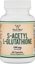S-Acetyl L- Glutathione kapsler - 100mg, 60 Greve (Acetyleret Glutathion Antioxidant - Mere Absorb Than Glutathion og Liposomal Glutathion, Non-GMO og Gluten Free) af Double Wood