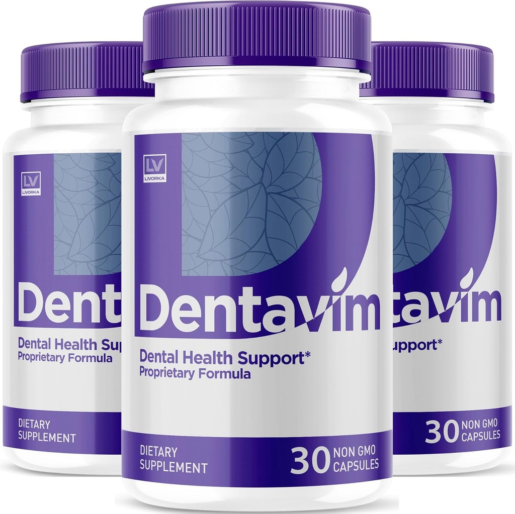 (3 Pack) Dentavim, Dentavim Capsules, Dentavim Advanced Formula Pills, Dentavim All Natural Vitamins for Oral Protection, Dentavim Reviews, 90 Capsules for 3 Months