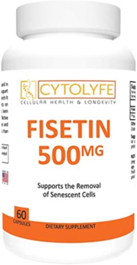 Fiskein 500 mg 98% Pure Fiskein 500 mg terapeutisk dosis 60 kapsler Senolytisk aktivator Anti- Aging Life Extension