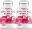 Myo & D- Chiro Inositol Plus Supplement Blend, Hormonal Balance, sund ovulation & Samlet wellness støtte til kvinder, fertilitet og graviditet sundhed (2 Pack)