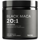 Sort Maca Root - Ultra High Potency 20: 1 Uddrag - Enkelt Oprindelse, Vildlavede & Højtkoncentreret - Third-Party Lab Testet - 120 Kapsler
